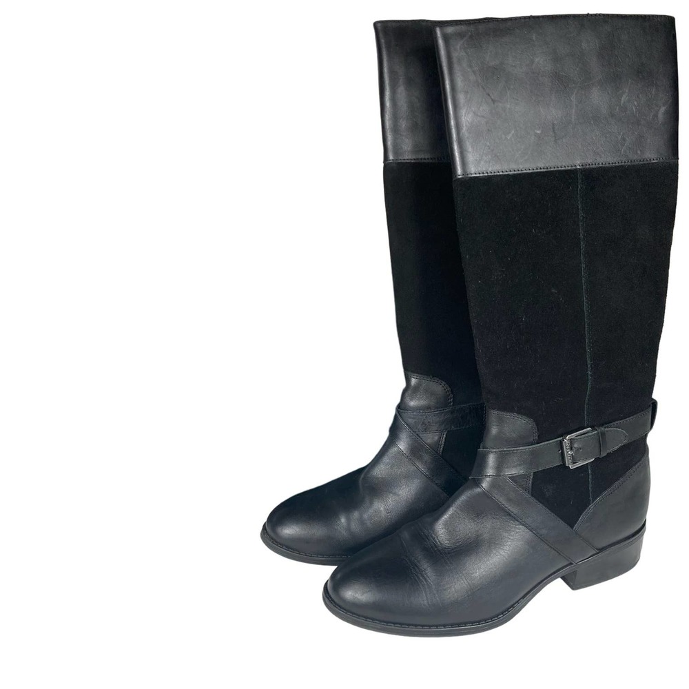 Lauren Ralph Lauren Maryann Riding Boots Black Leather Tall Boot Sz 9 B
